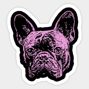 Pink French Bulldog Sticker